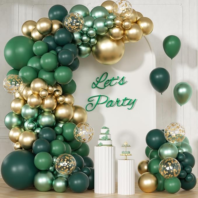 147pcs Green Balloon Garland Arch Kit by BAUANOOY