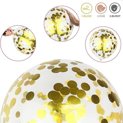 Balloons Pink White Gold, 12 Inch Pastel Pink Pearl White Metallic Chrome Gold - Image 3