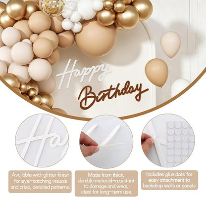 TONIFUL Happy Birthday Sign for Backdrop - Image 2