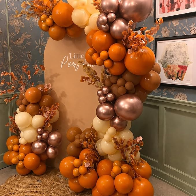 Orange and Brown Balloons, 12 Inch Burnt Dark Orange Brown Terracotta Copper - Image 7