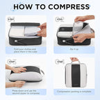 8 Set Compression Packing Cubes for Travel Essentials,Compressible Expandable Packing Cubes for Suitcase,OlarHike Luggage Organizer Bags for Travel,Handy Helper for Organizing Clothes(Black)