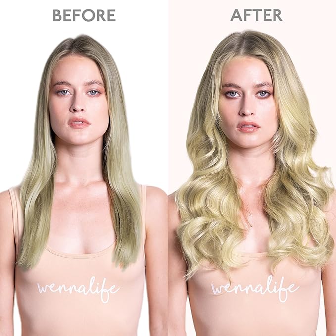 WENNALIFE Seamless Clip In Hair Extensions, 22 Inch 7pcs 150g Ombre Ash Blonde to Golden Blonde Balayage Platinum Blonde Hair Extensions Clip In Invisible PU Weft Real Human Hair Extensions Clip In