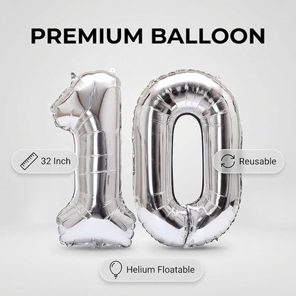Number 10 Balloon Foil Mylar Balloons - Image 5
