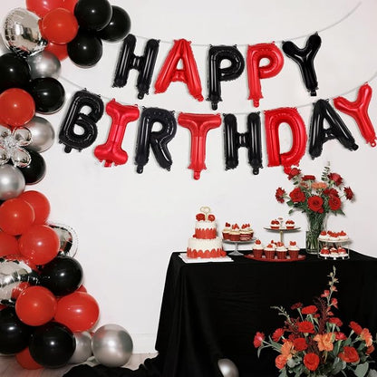 Happy Birthday Balloons Banner, Foil Balloon Personalized Name Letters Balloons - Image 2