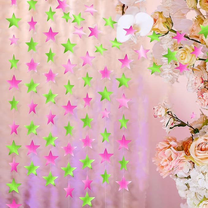 Patelai Glitter Star Garland Banner 2026 Graduation Decor 130 Feet Star Hanging - Image 5