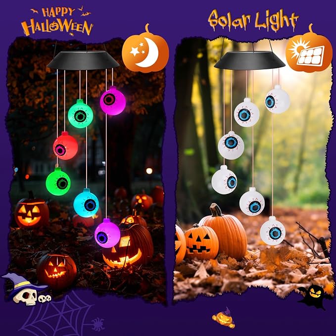 Winzwon Halloween Decorations Outside Solar Outdoor Lights | Waterproof Wind - Image 7