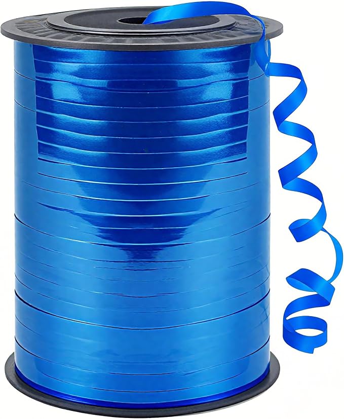 500 Yard Bright Blue Curling Ribbon, 1/5" Ribbon Curling by ZJWZSLI