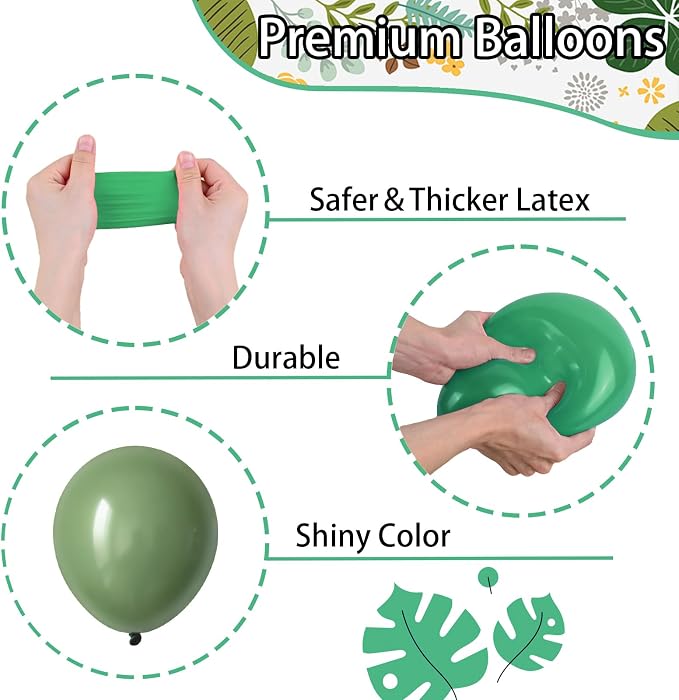 Sage Green and Pink Balloon Arch Kit - Image 4