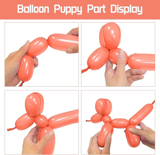 100Pcs Retro Bean Paste 260 balloons, Thickening Latex Bean Paste 260q Balloons - Image 4