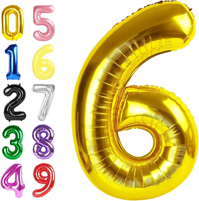 Number Balloons 40 Inch Gold 5 Balloon by Argthjy