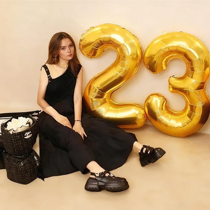 10PCS 40 Inch Large Foil Number Balloons 0-9 Set - Image 9