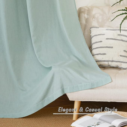 NICETOWN Rustic Linen 96 inch Long Curtains - Image 6