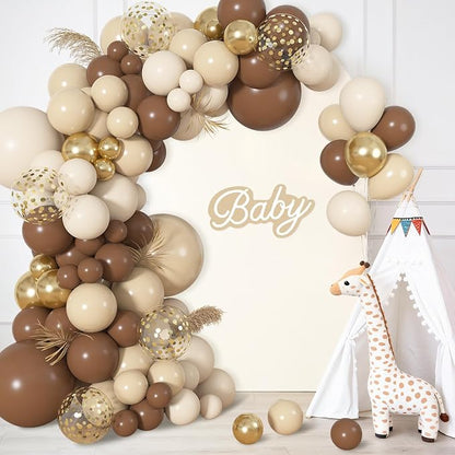 164Pcs Brown and Gold Balloons Garland Arch Kit Different Sizes | 18 12 10 5 - Image 5