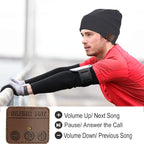 Wireless Music Beanie Hat for Men Women Music Beanie with Headphones Headset Stereo Speakers Microphone Cap Hat Boys Girls Teens Tech Beanie hat