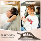 Obeoby 8 Pcs Flat Hair Clips for Women, 4 Types French Flat Claw Clips Hair Accessories Barrettes Flowers Duckbill Large Medium Stocking Stuffers Christmas Gifts (Coffee, Black)