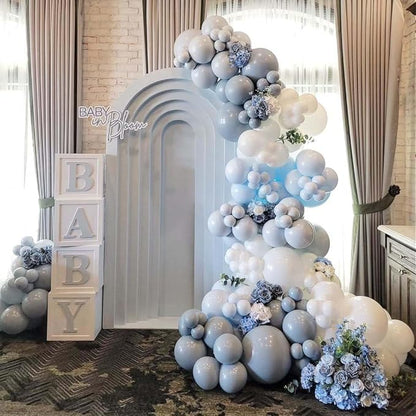 Dusty Blue Balloon Garland Arch Kit - Image 4