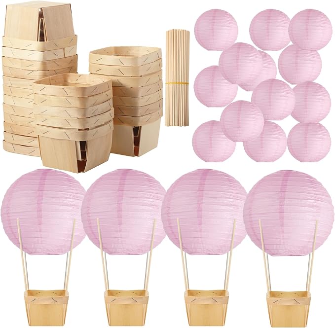 24 Set Hot Air Balloon Table Centerpieces Baby Shower Party Decoration Paper by Namalu
