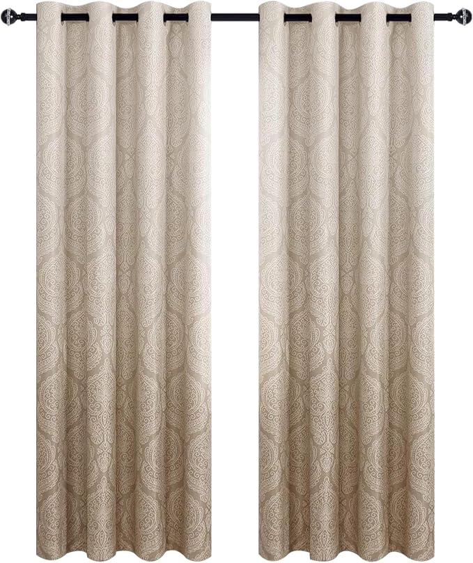 DWCN Taupe Room Darkening Curtains - Image 8