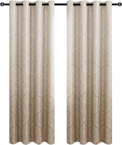 DWCN Taupe Room Darkening Curtains - Image 8