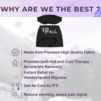 2-in-1 Migraine Relief Cap with Detachable Eye Mask – Hot & Cold Therapy Headache Hat for Migraines, Sinus Pressure, Tension & Stress Relief – Reusable Gel Ice Pack, Light Blocking, Comfortable Fit