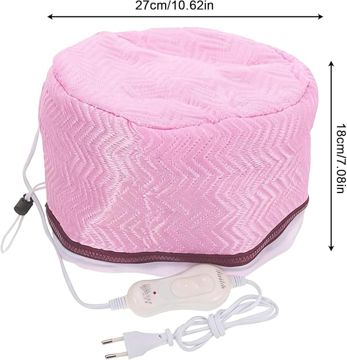 Hair Steamer Cap, 2-Level Heat Thermal Hood, Portable Hair Heat Cap for Deep Conditioning, Drying, Home Spa, Salon, Professional Styling, Women, Girls, Moisturizing, Relaxation