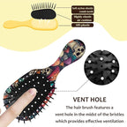 Mini Hair Brush,Cute Detangling Travel Hair Brush,Soft Bristles for Effortless Tangle Removal,Detangler Hairbrush for Women Men Boys Girls Kids Wet Dry All Hair Types (Skeleton Mushroom, Mini)