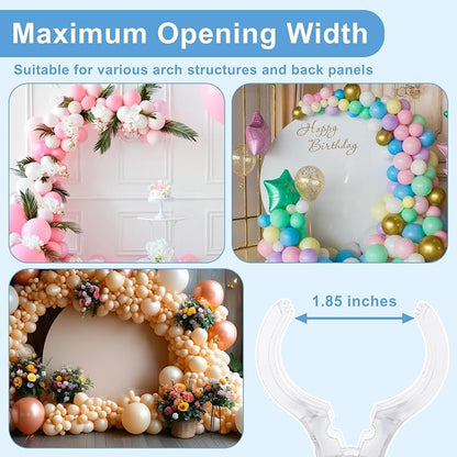 10pcs Balloon Arch Clips Transparent Large Plastic Backdrop Clips Spring Clamps - Image 4
