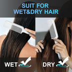 Hair Comb for Women and Men, Durable Detangling Hair Comb with Handle, Large Detangler Comb for Thin Straight Short Hair(White)