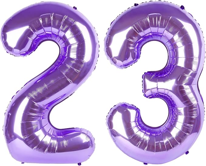 40 Inch Purple 23 32 Large Number Balloon, 23 32 purple Birthday Party by Upgesy