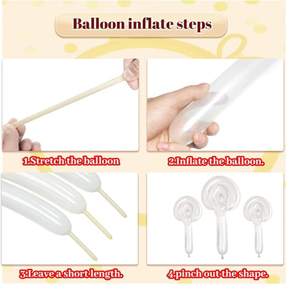 260 Balloons Clear Long Balloons 100 Pack Twisting Animal Balloon Thickening - Image 5
