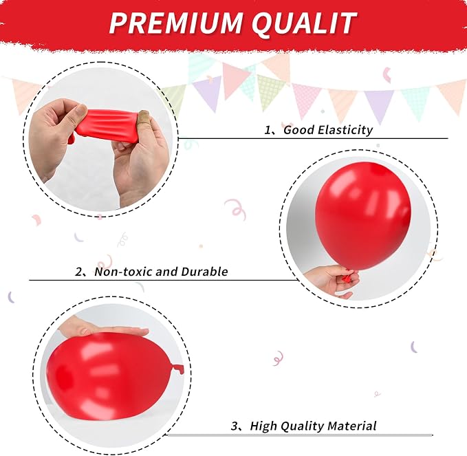 Red Blue Silver Balloons, Royal Silver Balloons Confetti Balloon - Image 6