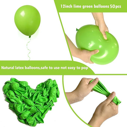 50 Pack Lime Green Balloons 12 Inch - Image 2