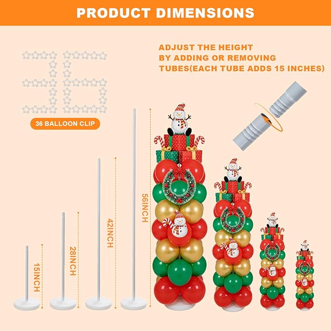 Balloon Stand 15-56 Inch Height Adjustable Balloon Stands - Image 2