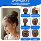 TsMADDTs Bobby Pins and Hair Nets Set, Hair Accessories for Women with Invisible Nets for Ballet Bun(11.81&19.86IN), U Pins for Dance(1.37&2.36IN), Elastic Bands, Clear Rubber Bands