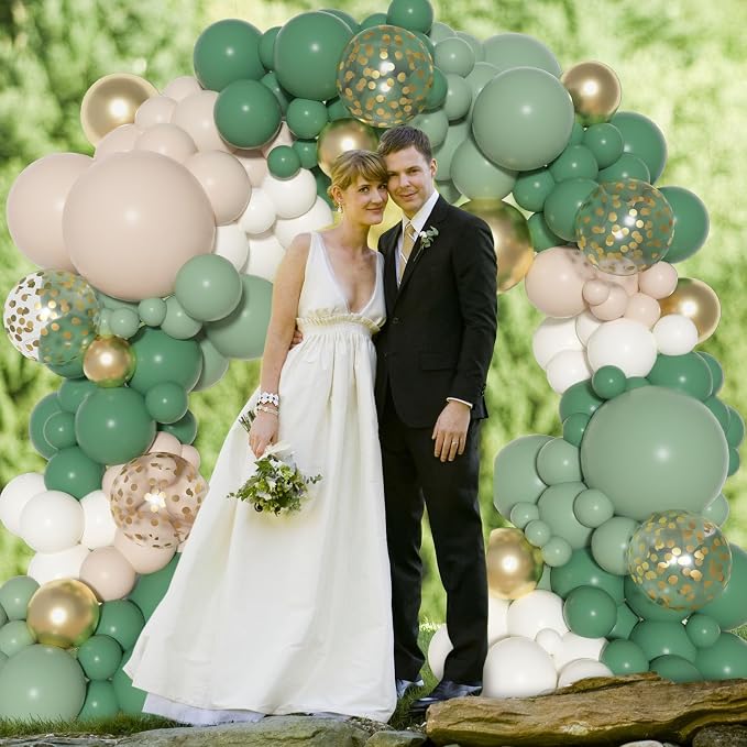Ouddy Party Sage Green Balloons Arch Garland Kit18 12 10 5 Inch | Different - Image 5