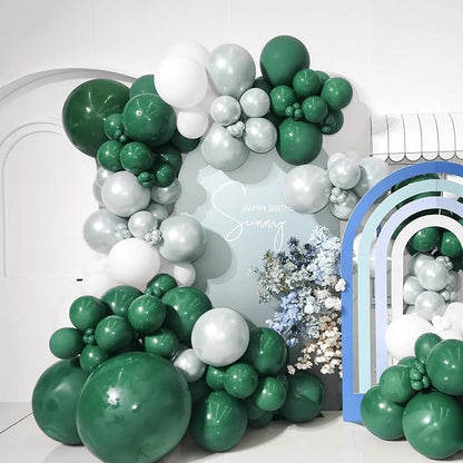 412pcs Dark Green Balloons 18 12 10 5 Inch Dark Green Balloon Garland Arch Kit - Image 6