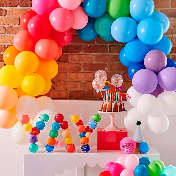 125 pcs Rainbow Latex 5 Inch Balloons, Small Balloons - Image 4