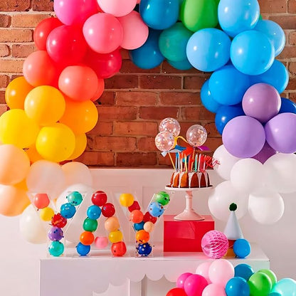 125 pcs Rainbow Latex 5 Inch Balloons, Small Balloons - Image 4