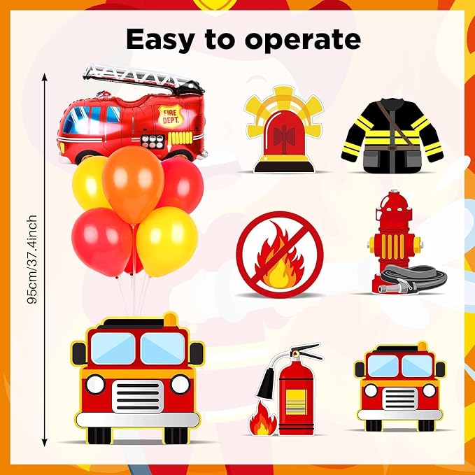 6 Sets Fire Fighting Party Balloon Stand Kit - Image 5