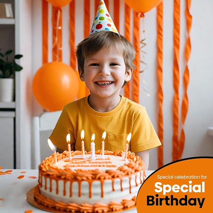 4 Orange Streamers, 382ft Pack of Crepe Paper Party Decorations | Each roll is - Image 6