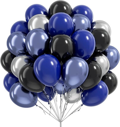 Blue and Black Balloons by Vicduotex