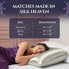DECOLURE 100% Pure Mulberry Silk Pillow Case King Size – Highest Grade 30 Momme 6A+, Luxuriously Soft & Cooling Silk Pillowcase for Hair & Skin, Hypoallergenic, Breathable, Hidden Zipper (Ivory)