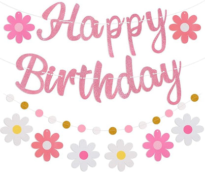Pre-Strung Happy Birthday Banner, NO DIY Party Decorations | Birthday Party by Danadia