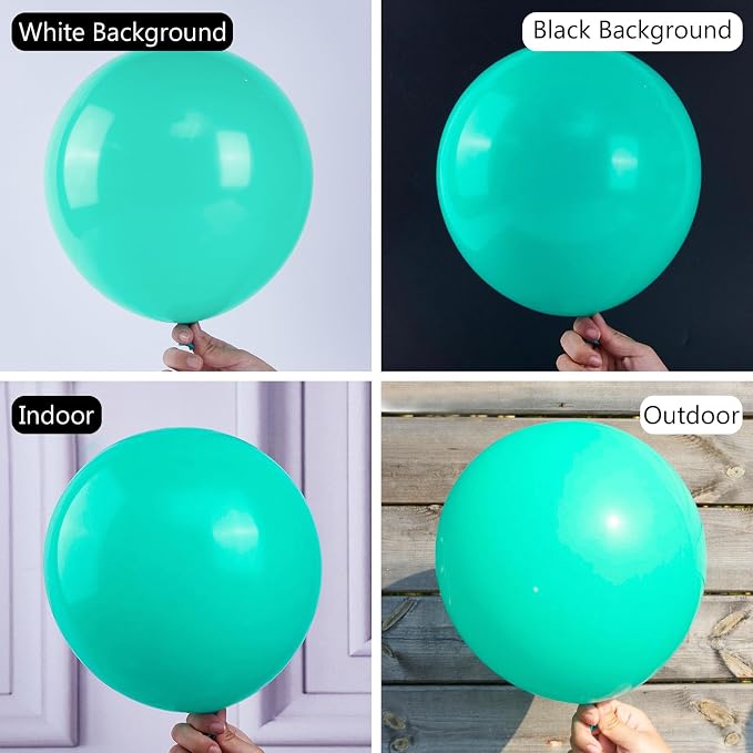 PartyWoo Teal Balloons 50pcs Turquoise Dark Teal Color 12 Inch | Balloons - Image 4