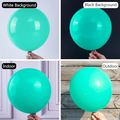 PartyWoo Teal Balloons 50pcs Turquoise Dark Teal Color 12 Inch | Balloons - Image 4