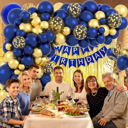 Navy Blue Gold Balloon Garland Arch Kit - Image 5