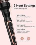 Terviiix PRO Thermal Brush Set for Voluminous Style, Non-blowing Heated Round Brush with Adjustable Temp, 3-in-1 Curling Brush with Detachable Head(1.25'',1.5'',1.77''), 20S Fast Heating with Dual MCH