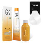 GK HAIR Global Keratin Mixtones Clear Hair Color Cream Tube (3.4 Fl Oz/100ml) + 20 Volume Developer (5 Fl Oz/150ml) - Professional Permanent Long Lasting Toner Dye