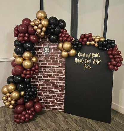 Burgundy and Gold Balloon Arch Kit - Image 4