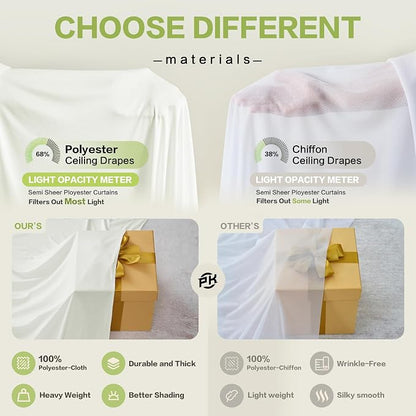 20ft×12ft Ivory Backdrop Curtain - Image 7